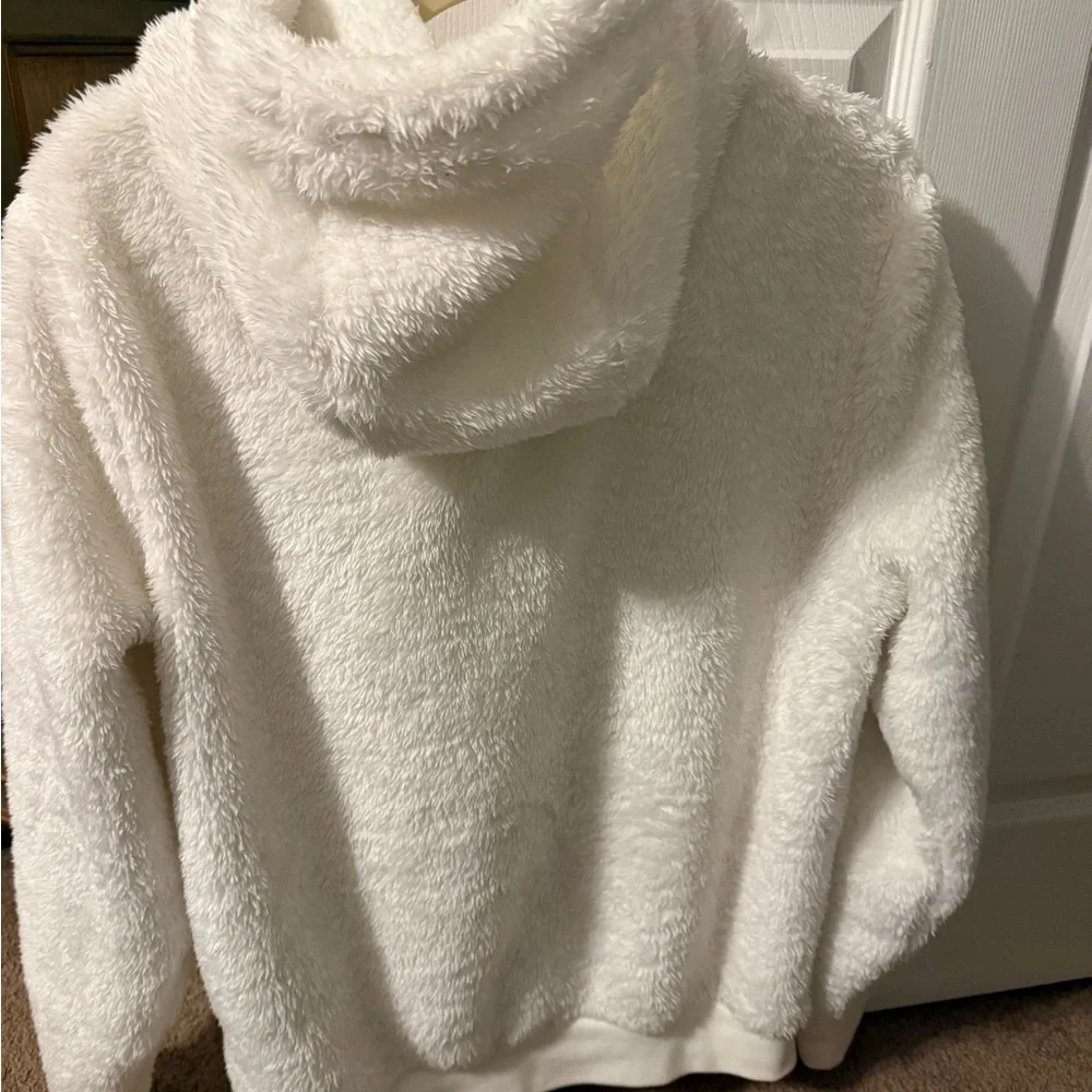 Polo by Ralph Lauren White Fleece Hoodie with Iconic Polo Bear - Picture 4 of 5